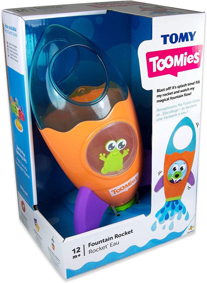 Toomies E72357 Tomy Fountain Rocket Bath Shower Baby Toy for Water Play Preschool Children's, Multicolour, 16 x 14 x 28 cm