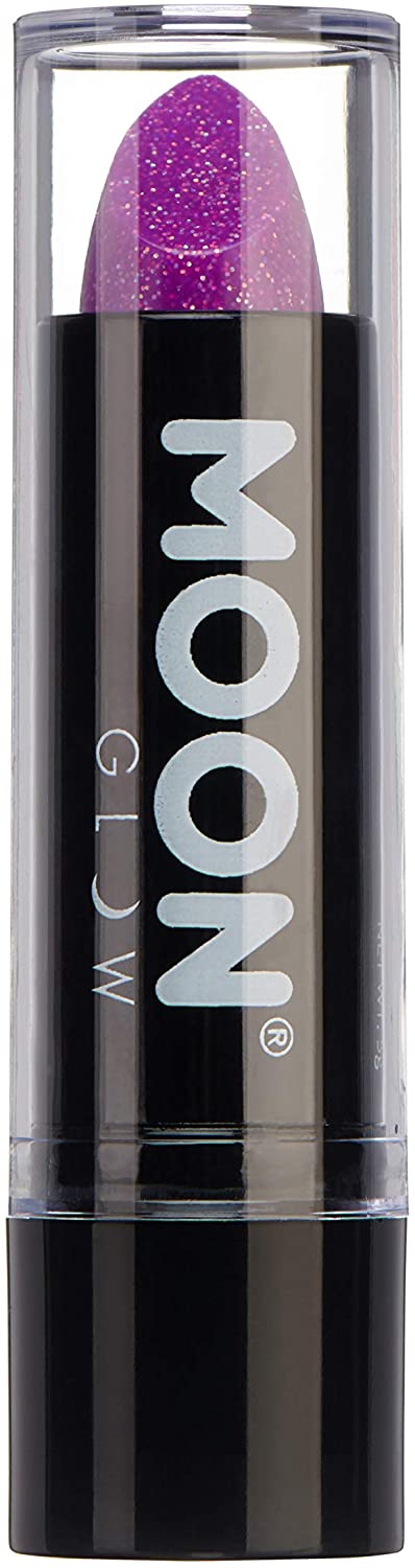 Lápiz labial con brillo UV Neon de Moon Glow - Púrpura - Lápiz labial de color neón brillante