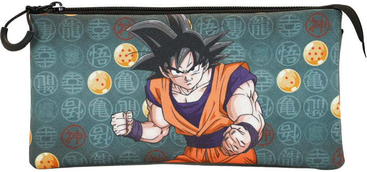 Dragon Ball Strenght-Fan Triple Pencil Case, Green