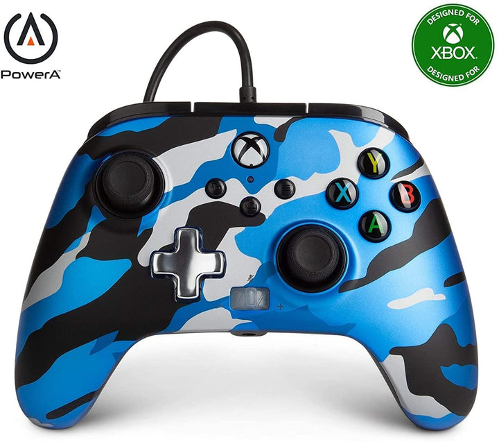 PowerA Enhanced Wired Controller for Xbox - Metallic Blue Camo, Gamepad, Wired V