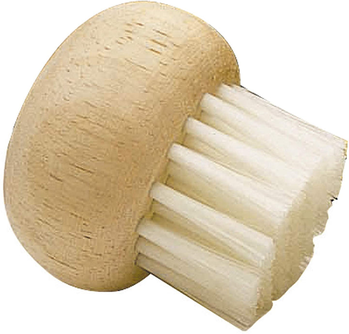 KitchenCraft Wooden Mushroom Brush, Rubber Wood / Nylon, 5.5 cm