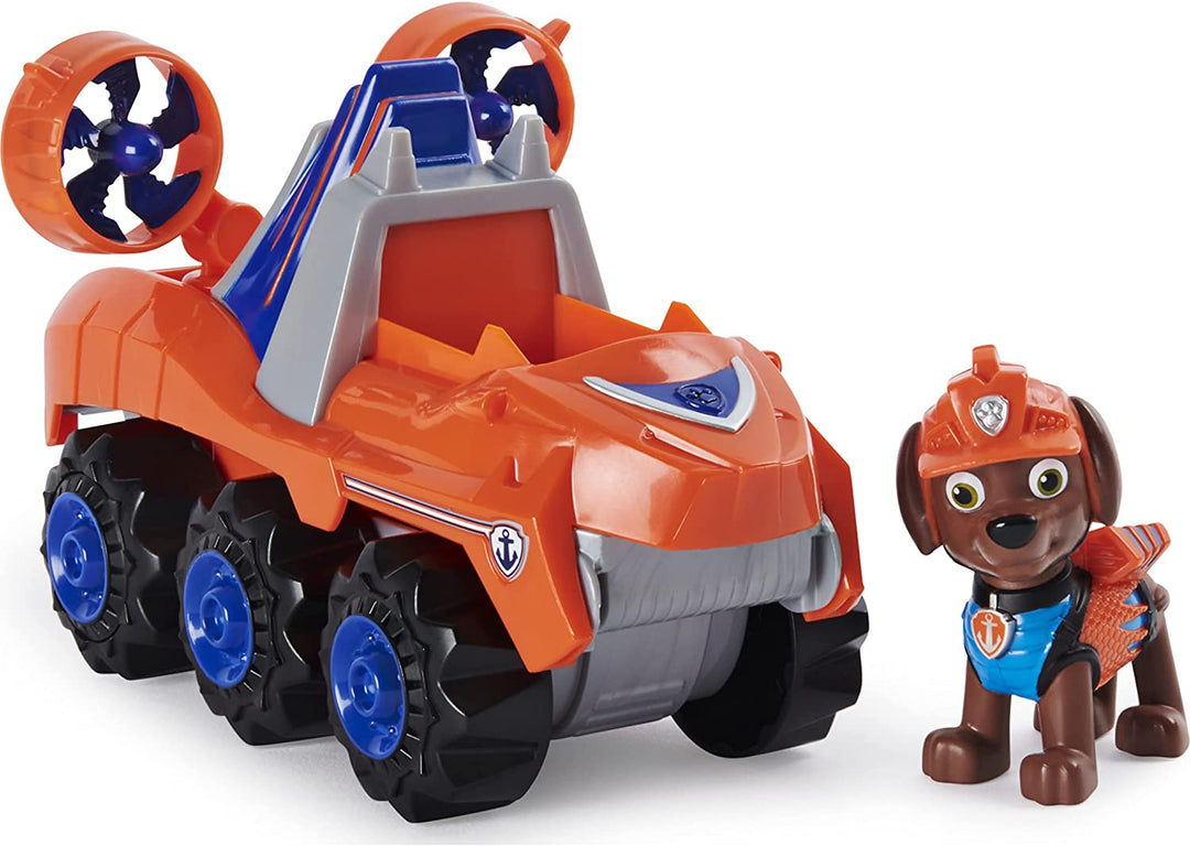 PAW Patrol, Dino Rescue Zuma’s Deluxe Rev Up Vehicle with Mystery Dinosaur Figur