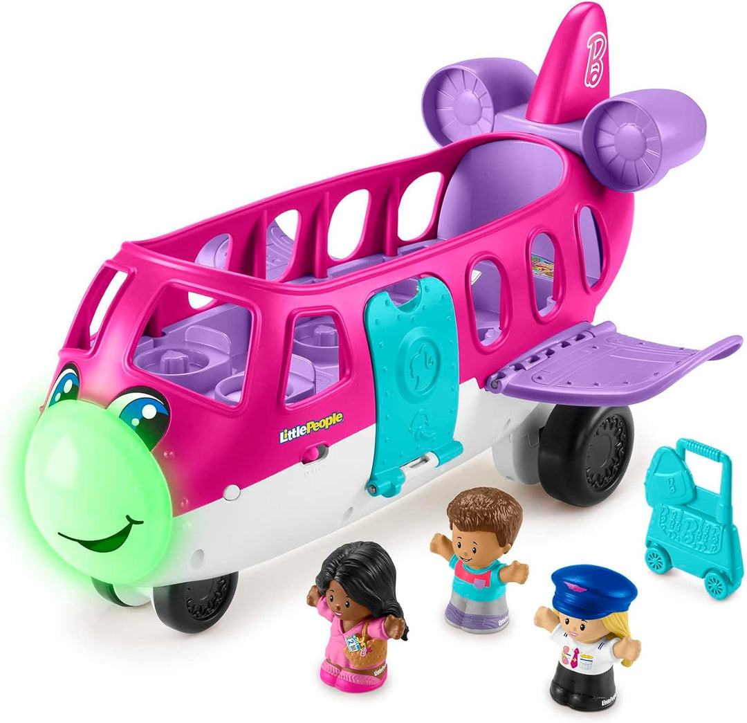 Fisher-Price Little People Barbie-Spielzeugflugzeug für Kleinkinder mit Lichtmusik und Musik