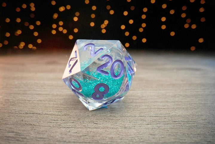 Disco Vibes: Einzelne d20 Elixir Liquid Core Würfel 