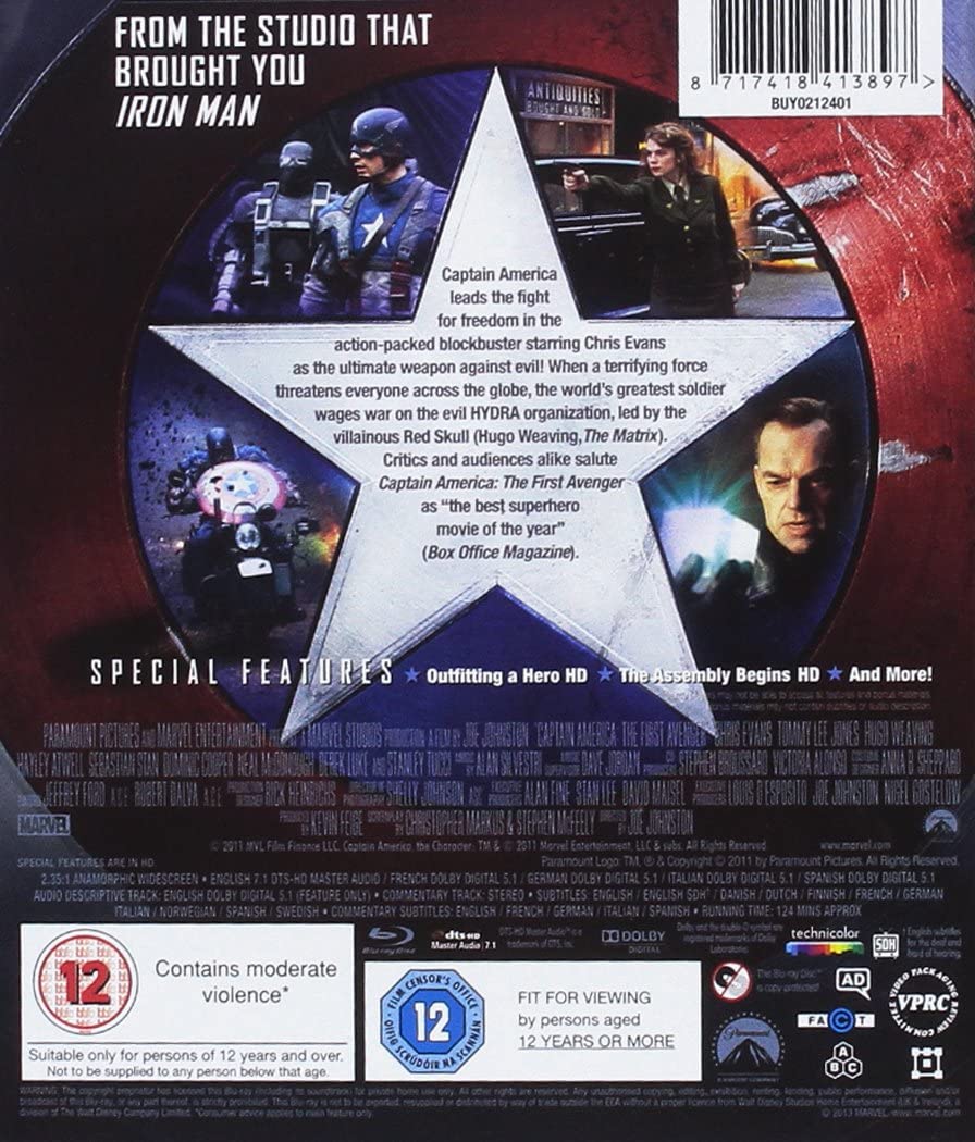 Captain America 1-3 - Action/Adventure [Blu-ray]