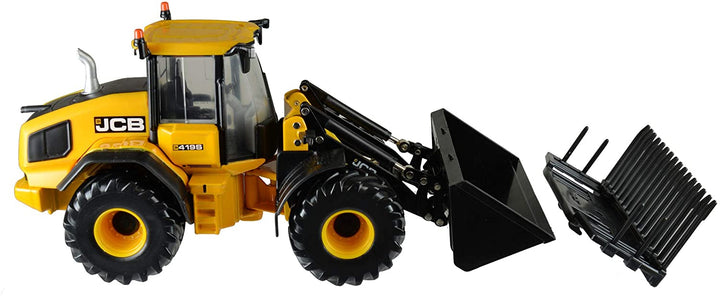 JCB Britains Farm Tomy Toys Pala de carga de ruedas 1:32 JCB 419S Camión de juguete de tractor coleccionable - Juguetes de granja a escala 1:32