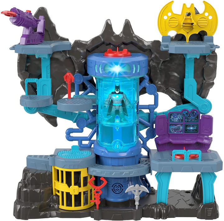 Fisher-Price Imaginext DC Super Friends Bat-Tech Batcave, Batman Spielset mit Licht und Sound für Kinder von 3 bis 8 Jahren