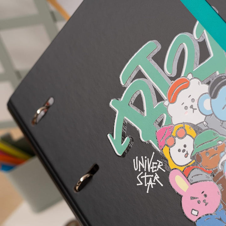 Grupo Erik BT21 Official Merchandise 4 Ring Binder | Premium A4 Folders Ring Binder