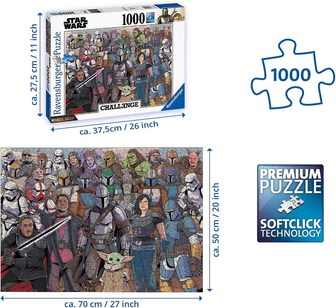 RAVENSBURGER 16770 Challenge – Der Mandalorianer 1000 Stück