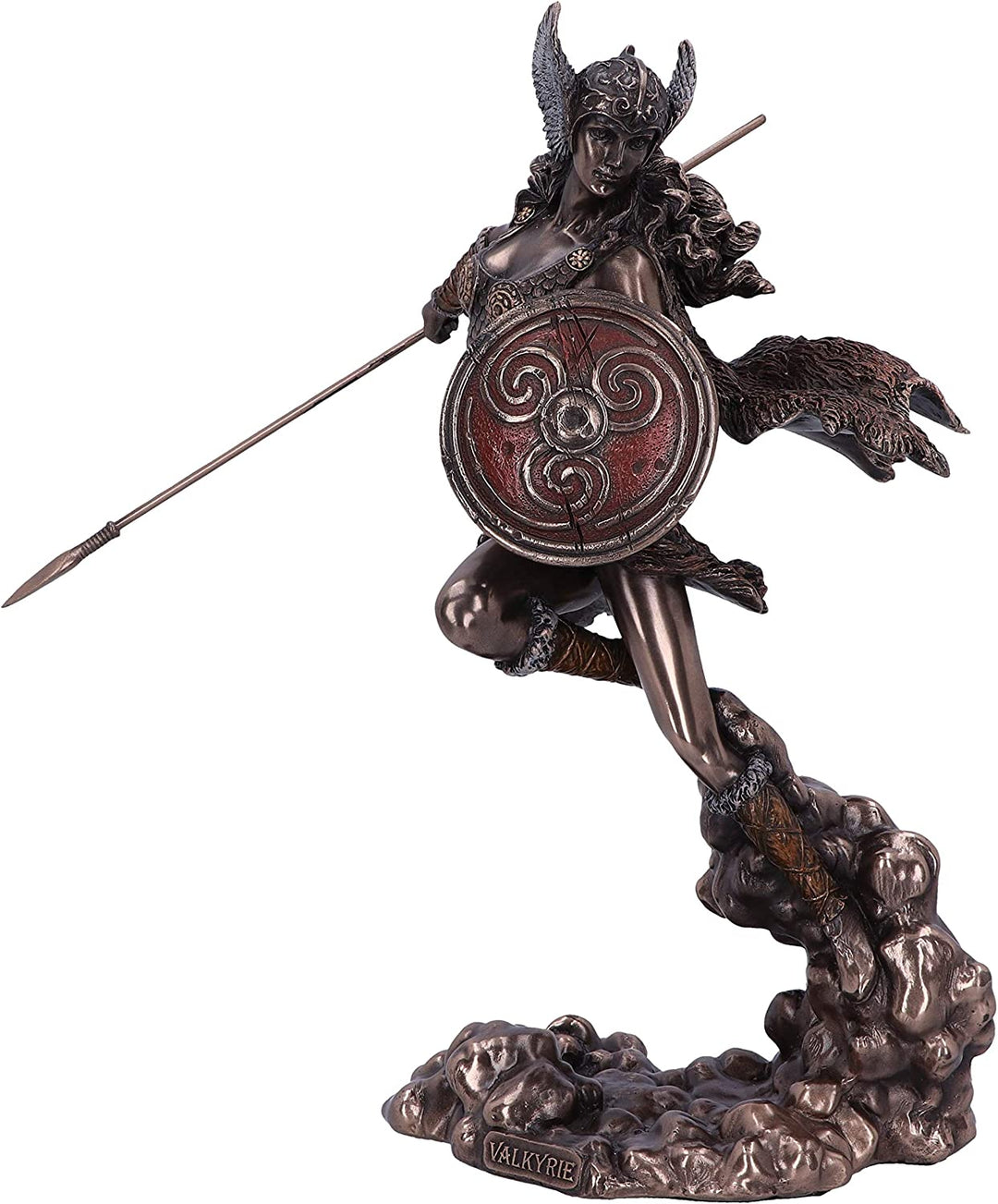 Bronze Valkyrie's Flight Norse Valkyrie Warrior Female Figurine