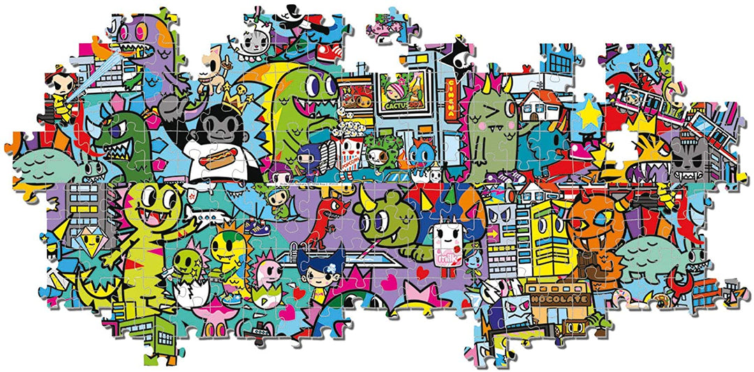 Clementoni – 39568 – Disney Panorama Collection – Tokidoki – 1000 Teile – Hergestellt in Italien – Puzzles für Erwachsene