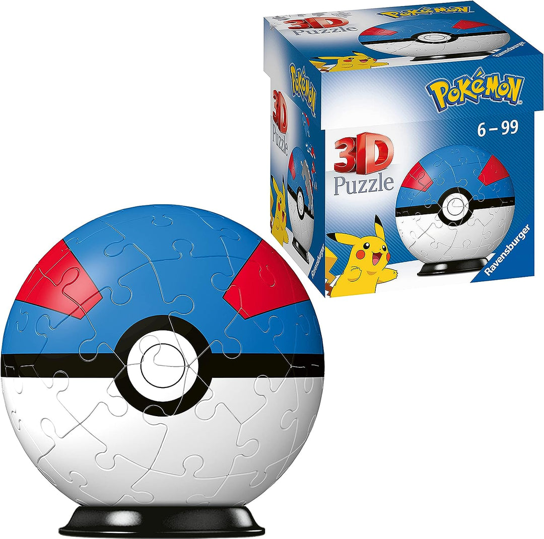 Ravensburger Pokemon Great Ball – 3D-Puzzleball für Kinder ab 6 Jahren