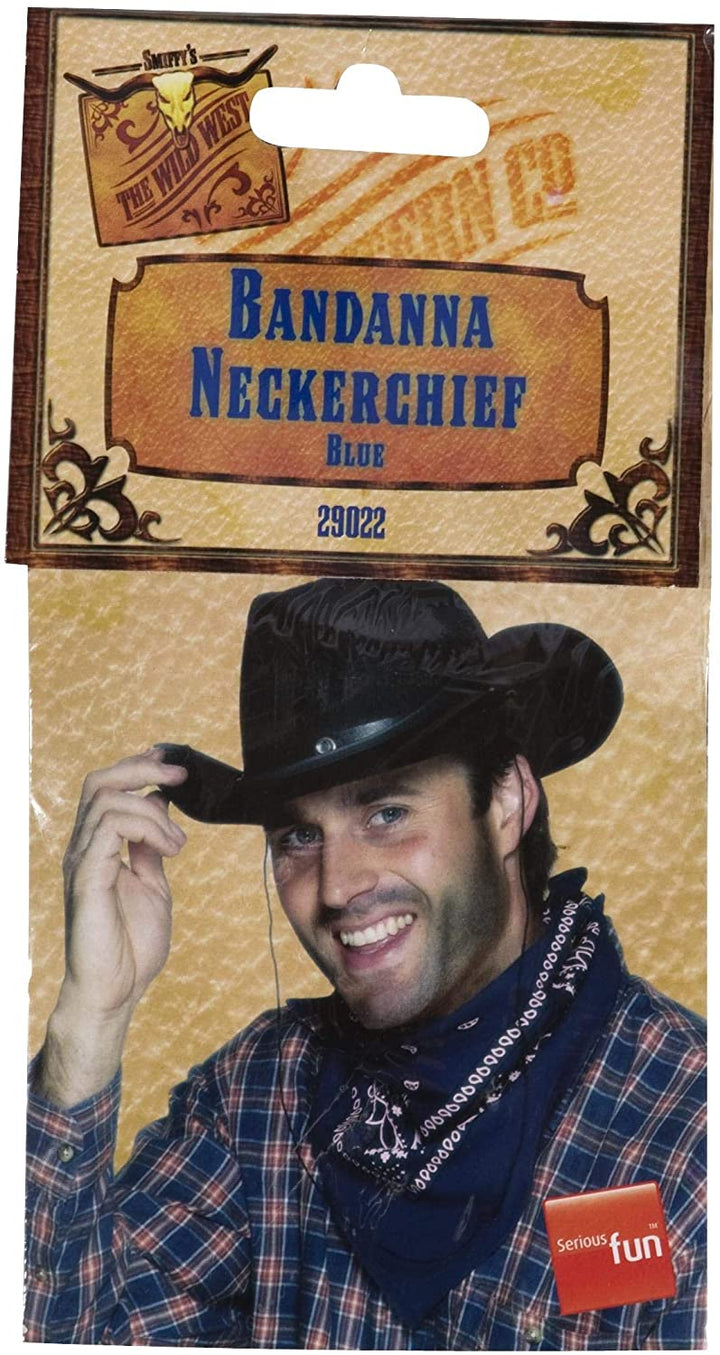 Smiffys Western Cowboy Bandana Neckerchief - Blue (29022)