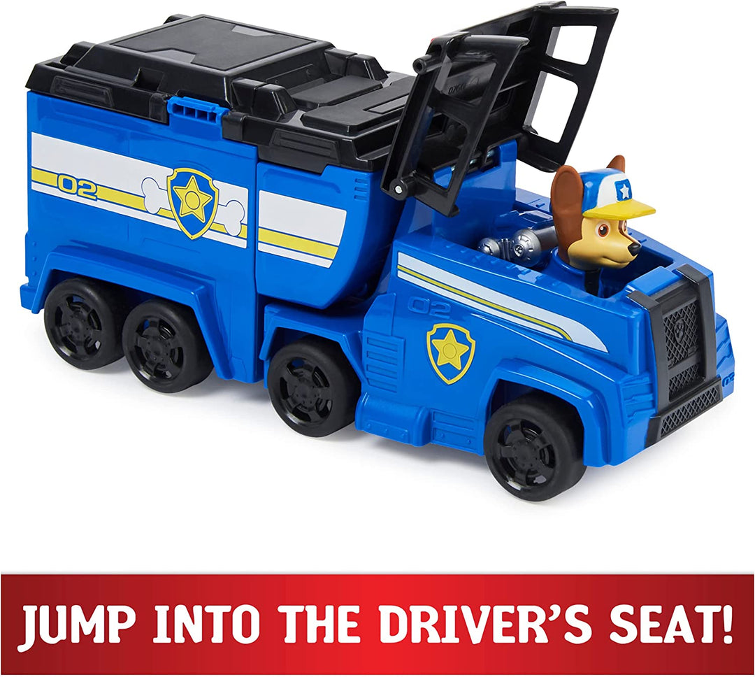 PAW Patrol, Big Truck Pups Chase Transforming Toy Truck with Collectible Action Figure