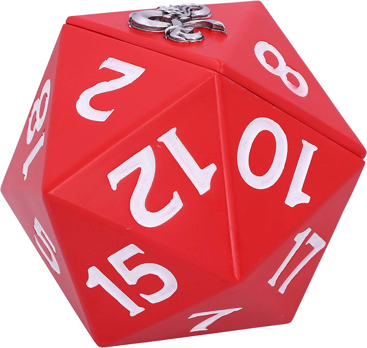 Nemesis Now offiziell lizenzierte Dungeons &amp; Dragons D20 Würfel-Aufbewahrungsbox, rot, 13,5 cm