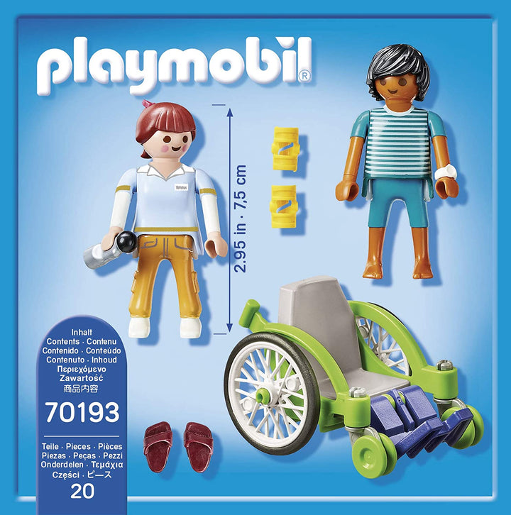 Playmobil 70193 City Life Paciente en silla de ruedas 4 + Colorido