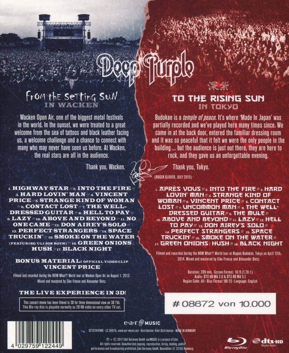 Deep Purple: dal tramonto a Wacken... al sorgere... [Blu-ray]