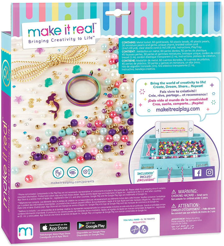 Make It Real Mermaid Treasure Jewelry Diy Mermaid Themed Jewelry Making Kit