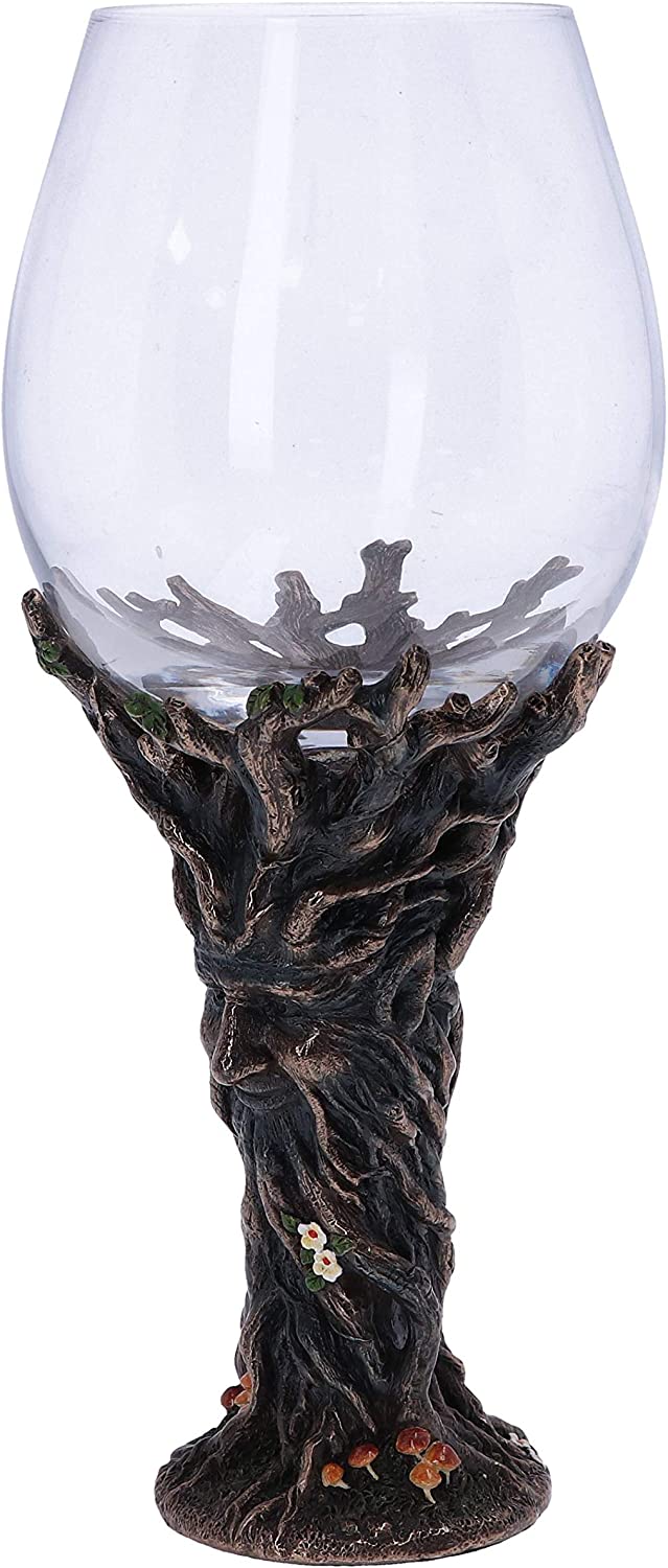 Nemesis Now Bronze Forest Nectar Ancient Tree Spirit Green Man Goblet Weinglas