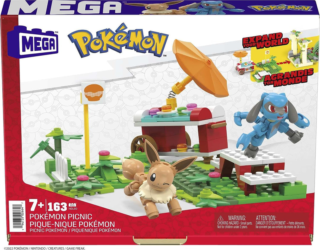 MEGA Pokémon Adventure Builder Picnic toy building set, Eevee and Riolu figures