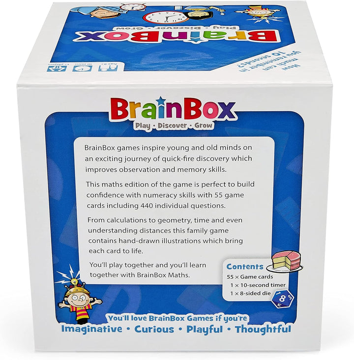 BrainBox Maths (2022) | Card Game | Ages 8+ | 1+ Players | 10+ Minutes Playing Time