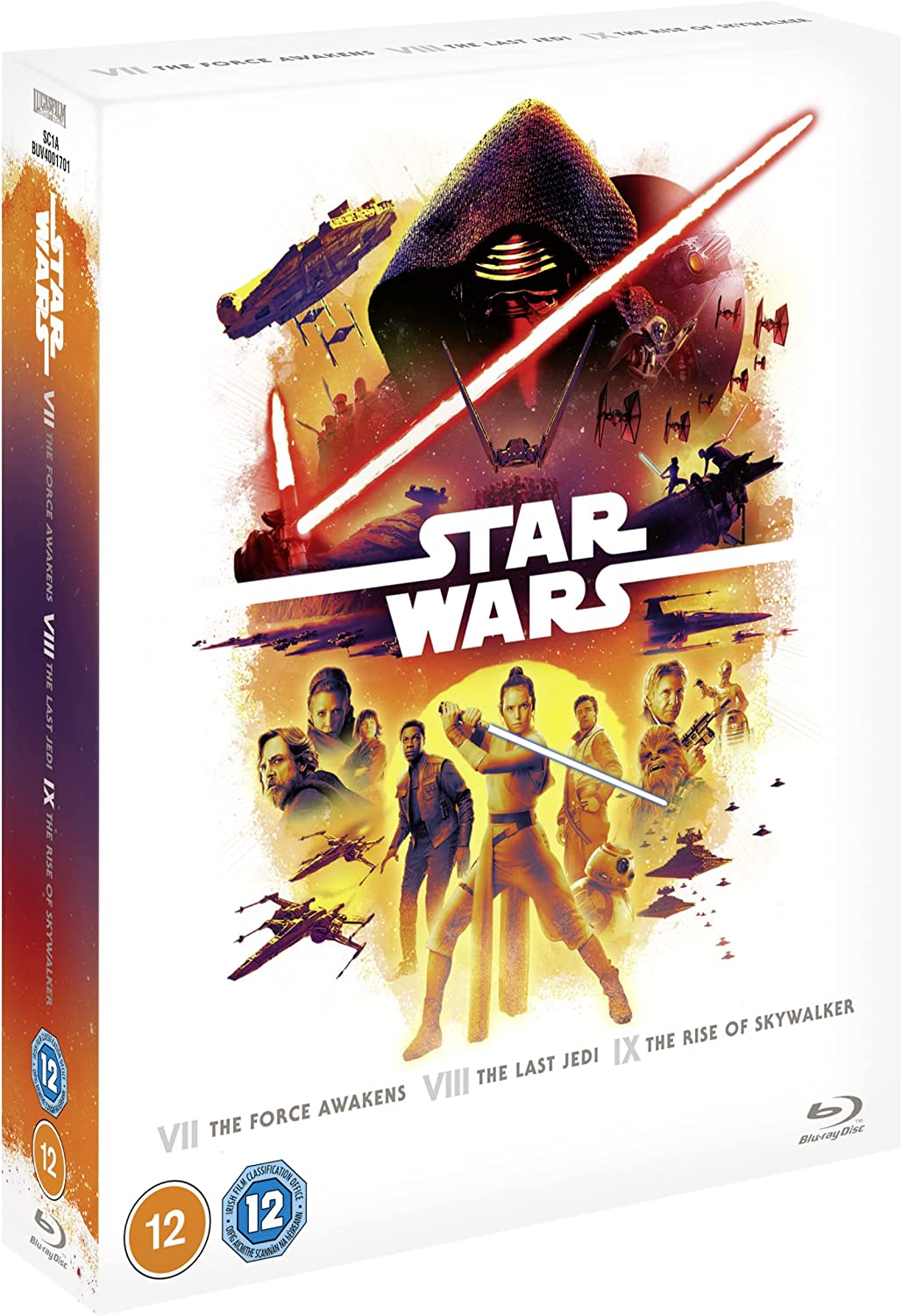 Star Wars Sequel Trilogy Box Set (Episodes 7-9) [2022] [Region Free] [Blu-ray]