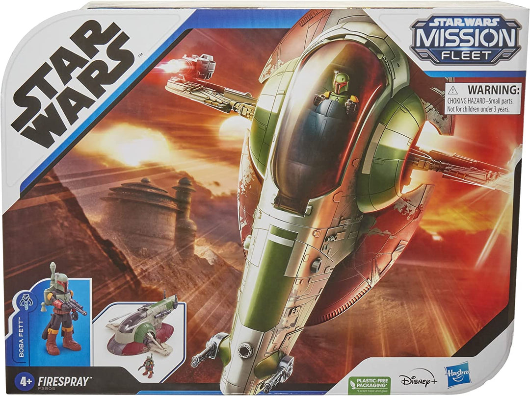 Star Wars Mission Fleet Raumschiff-Gefecht, Boba Fett und Raumschiff-Spielzeug für Kinder,