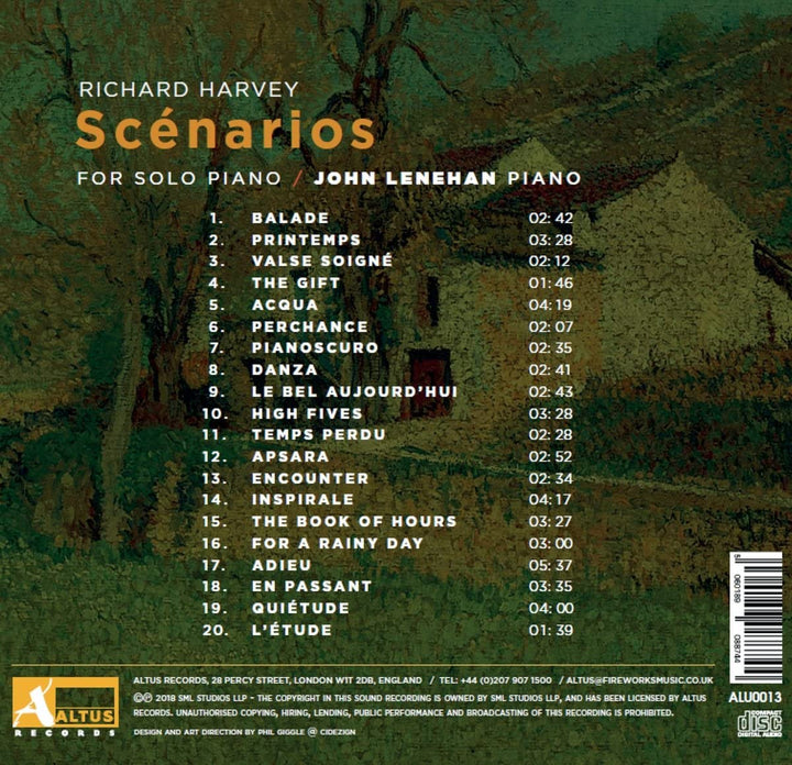 John Lenehan - Richard Harvey: Scénarios for Solo Piano [Audio CD]