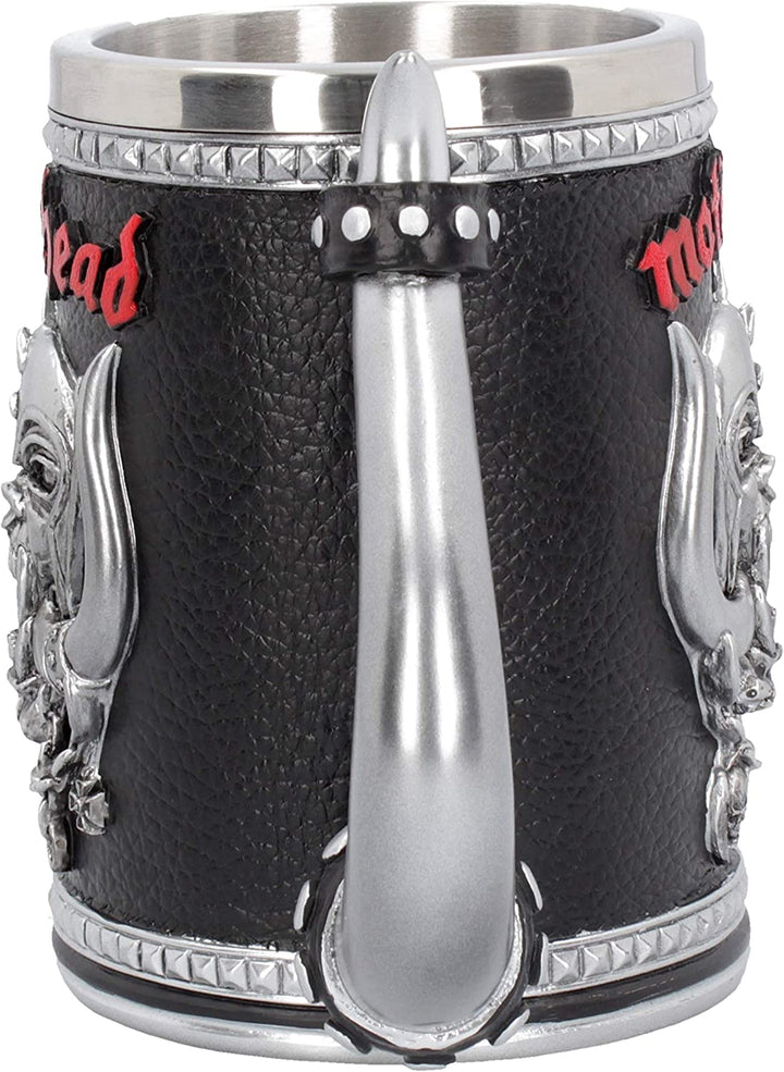 Nemesis Now B4121M8 Motorhead Tankard Mug 14cm Black, Resin w/Stainless Steel In