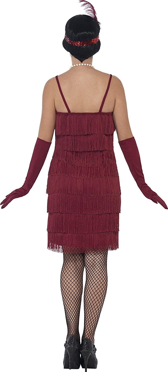 Smiffys Flapper Costume, Red, L - UK Size 16-18