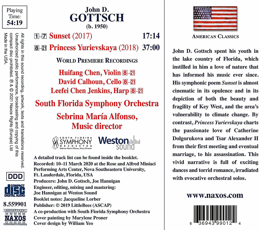 Huifang Chen - Gottsch: Princess Yurievskaya [Huifang Chen; Davido Calhoun; Lee-Fei Chen Jenkins; South Florida Symphony Orchestra; Sebrina Maria Alfonso] [Naxos: 8559901] [Audio CD]