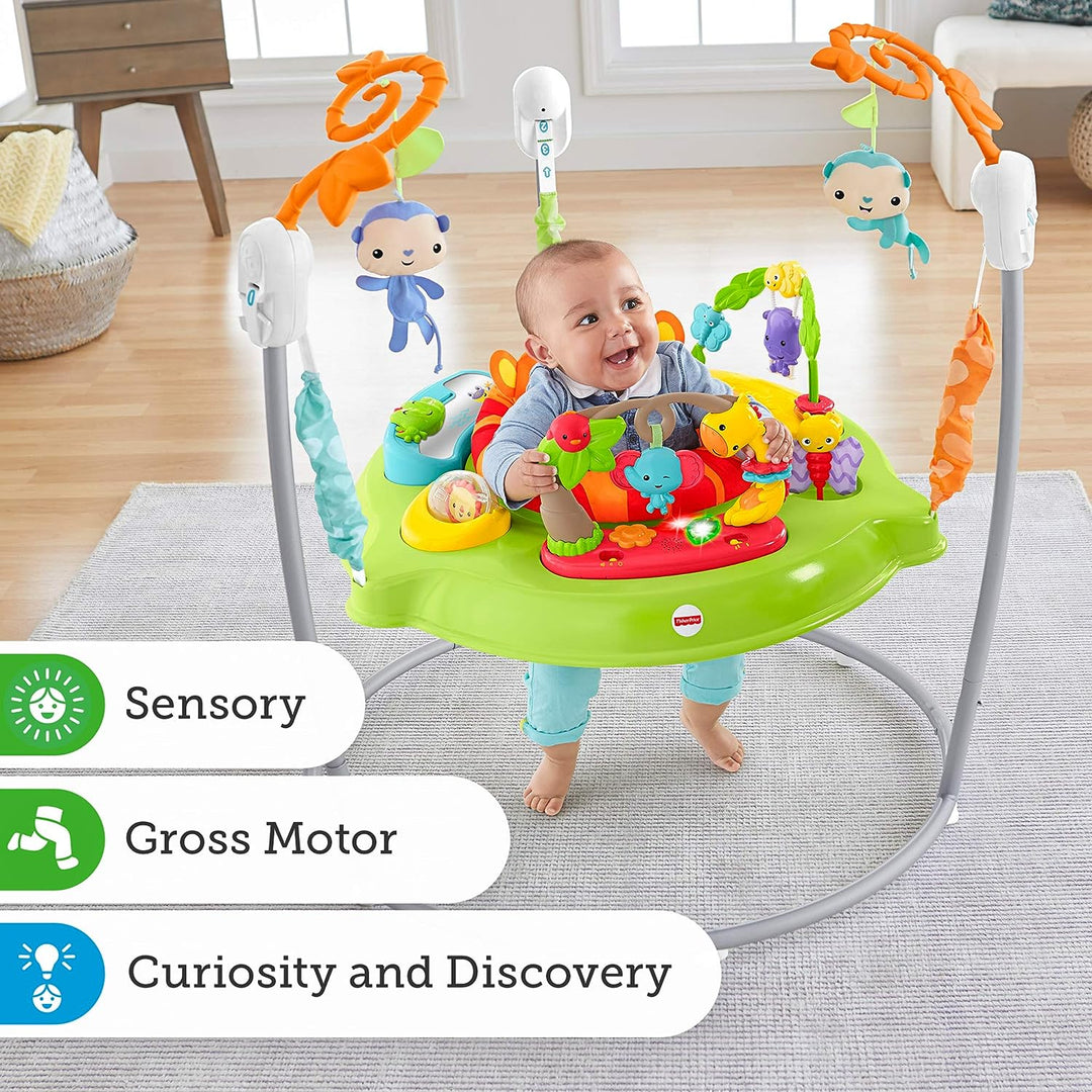 Fisher-Price Roarin' Rainforest Jumperoo, Infant Activity Center with music, lights and sounds