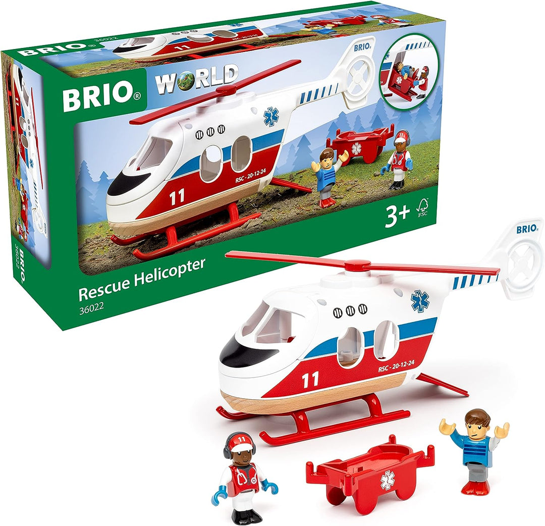 BRIO World Rescue Toy Helicopter for Kids Age 3 Years Up