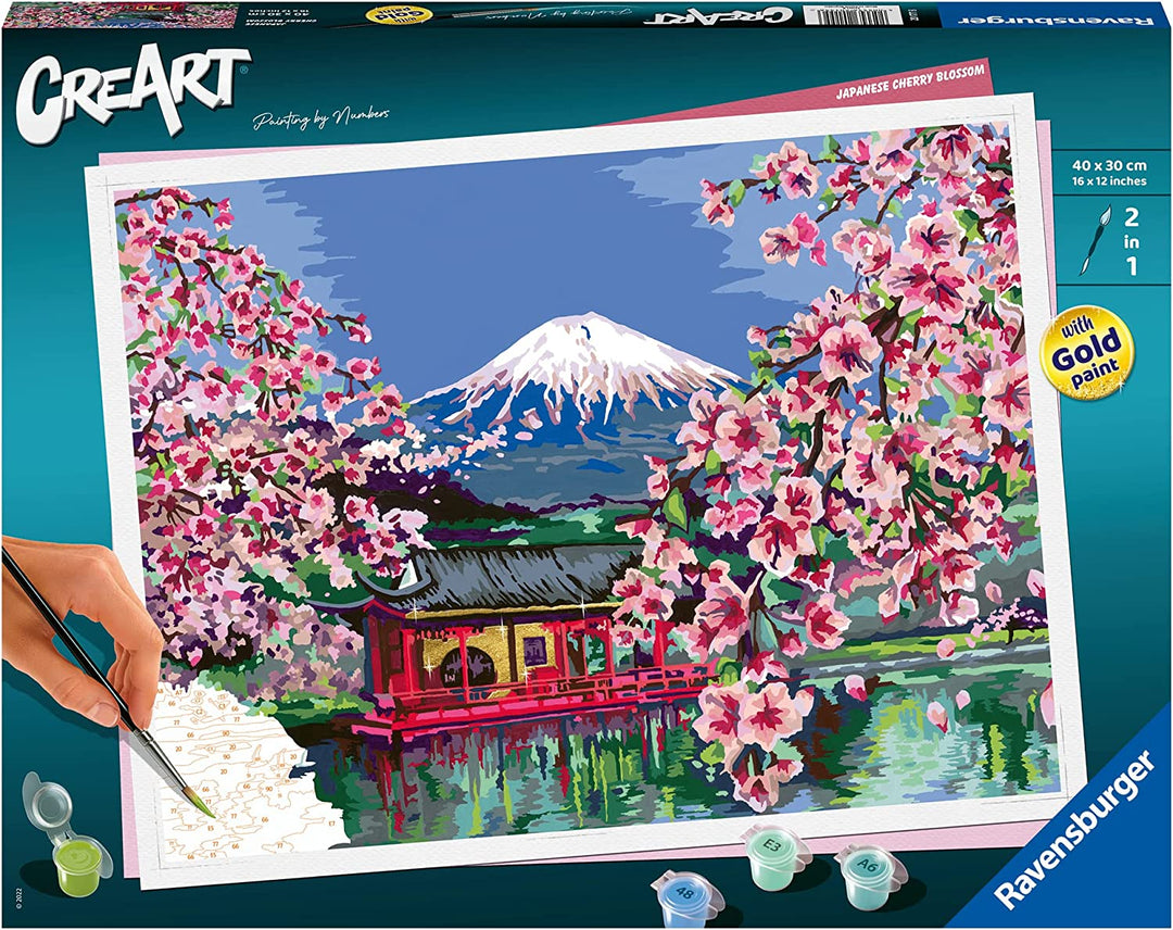 Ravensburger 20177 CreArt Malen nach Zahlen Japanische Kirschblüte 