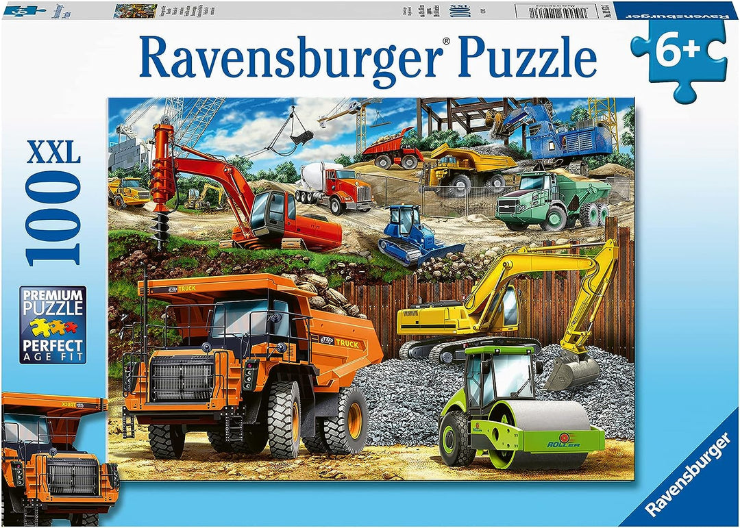 Ravensburger Baufahrzeuge 100-teiliges Puzzle mit extra großen Teilen