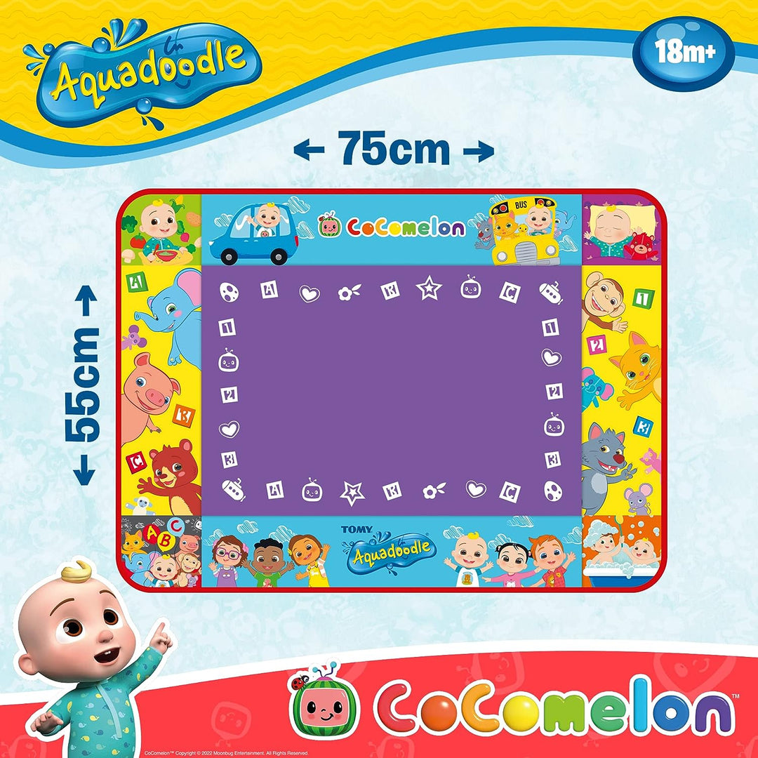 Aquadoodle Cocomelon Doodle Mat, Official TOMY No Mess Colouring & Drawing Game