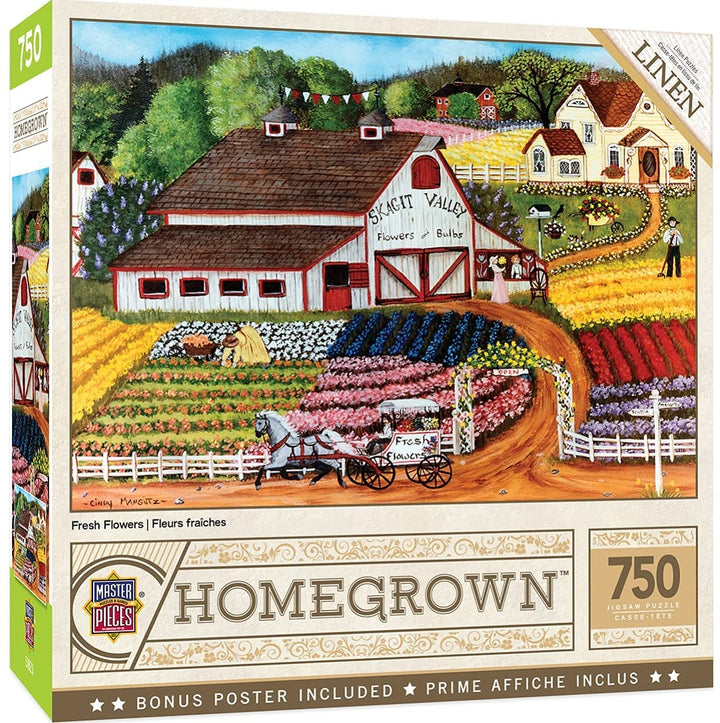 MasterPieces 31801 Homegrown Fresh Flowers Puzzle, Mehrfarbig, 18"x24"