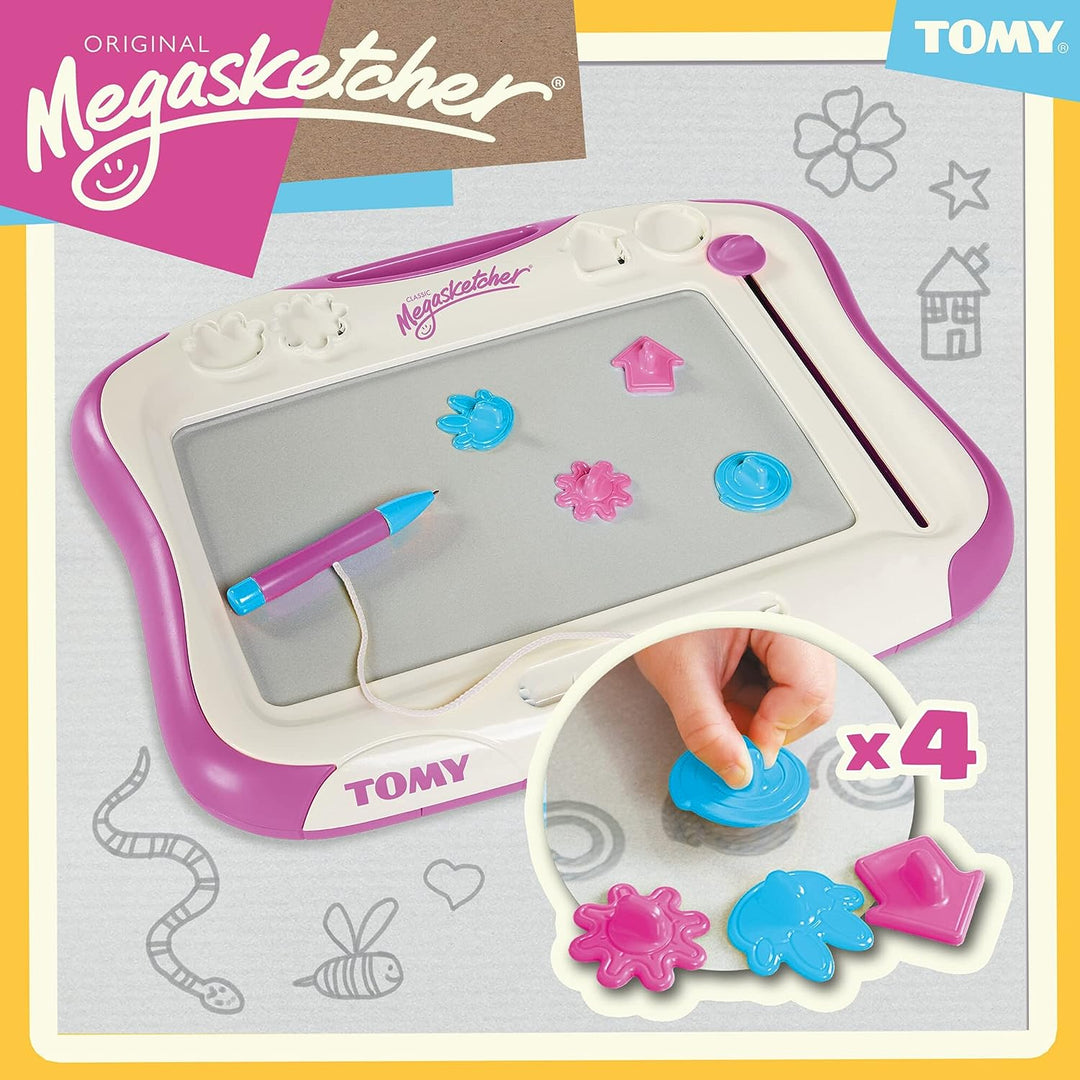 Megasketcher Tomy Games E73512 Magnetic Drawing Board, Purple