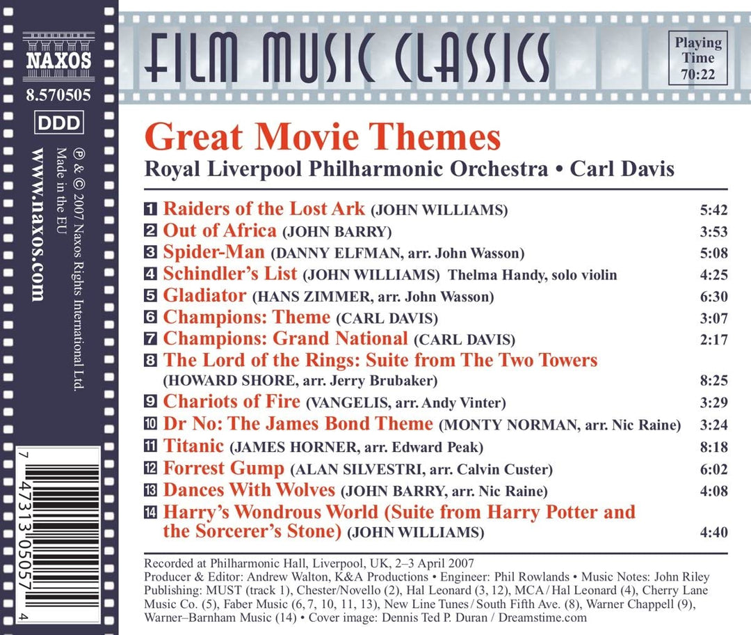 Great Movie Themes [Davis, Rlpo] [Audio CD]