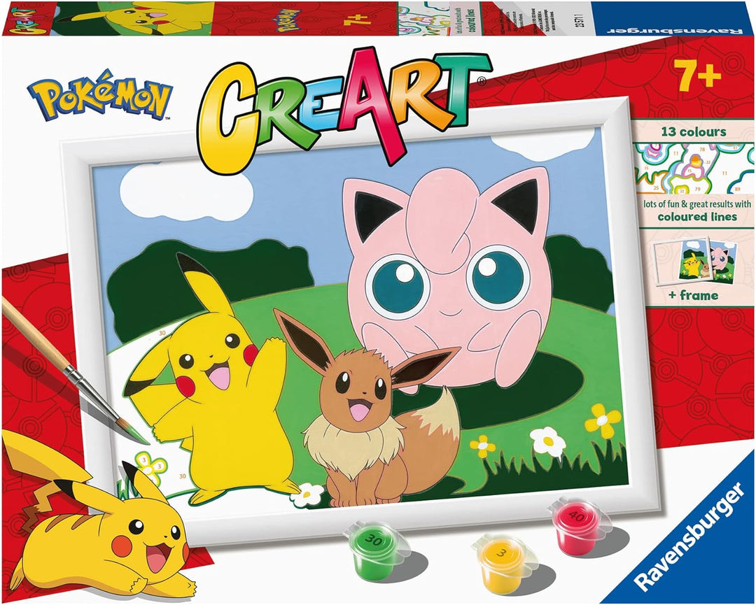 Ravensburger CreArt Pokémon Classics Malen nach Zahlen für Kinder ab 7 Jahren U