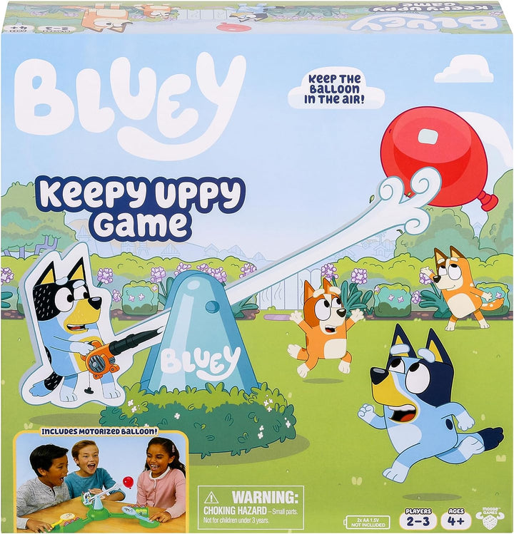 Bluey 90973 Keepy Uppy Game. Keep Air. Includes Motorized Balloon. 2-3 Players.