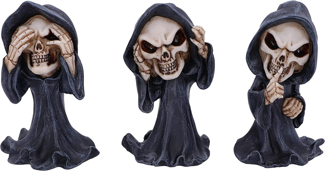 Nemesis Now Three Wise 11cm See No Hear No Speak No Evil Cartoon Grim Reapers, B