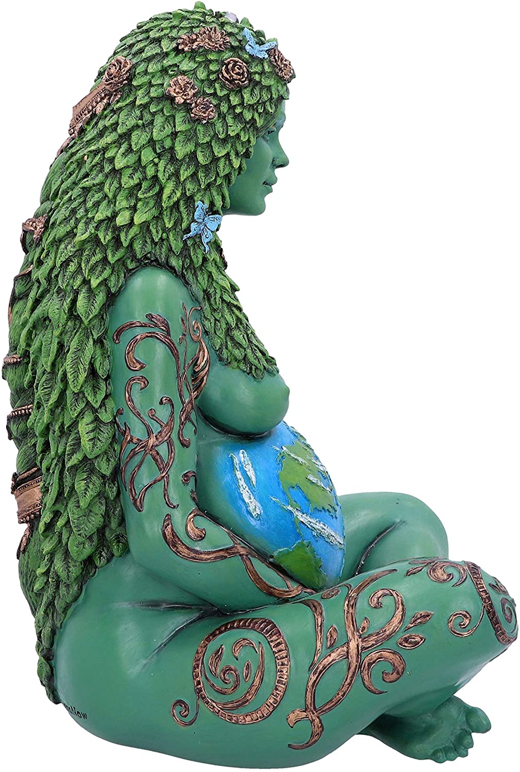 Nemesis Now Große ätherische Mutter-Erde-Gaia-Kunststatue, bemalte Figur, grün, 30 cm