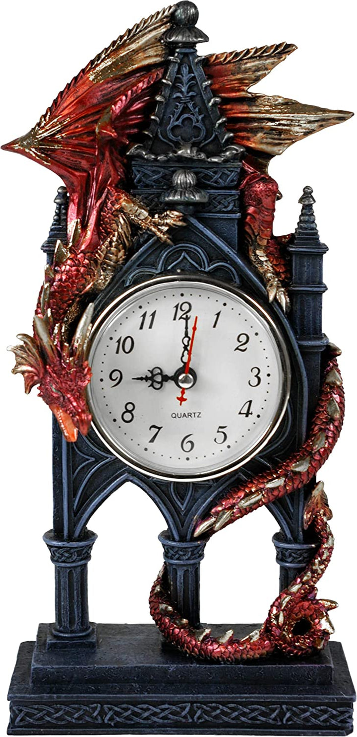 Nemesis Now AL50380 Time Guardian Uhr, 17 cm, Rot