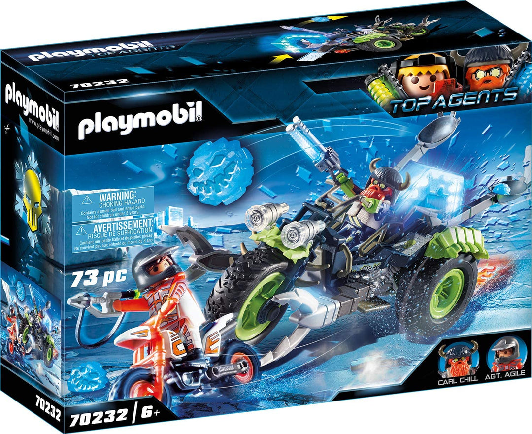 Playmobil 70232 Top Agents V Arctic Rebels Tricycle sur Glace, pour Enfants à partir de 6 ans