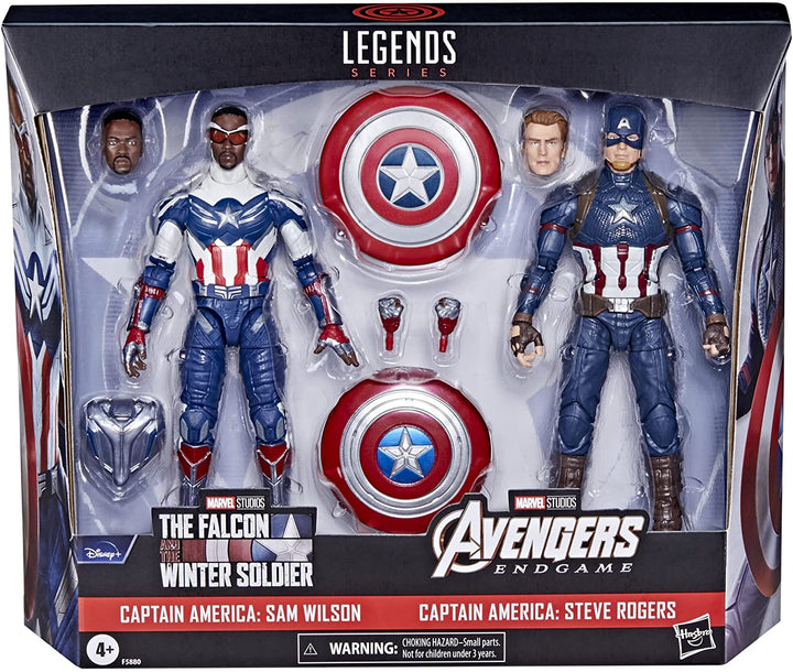 Hasbro Marvel Legends Series Captain America 2-Pack Steve Rogers Sam Wilson MCU