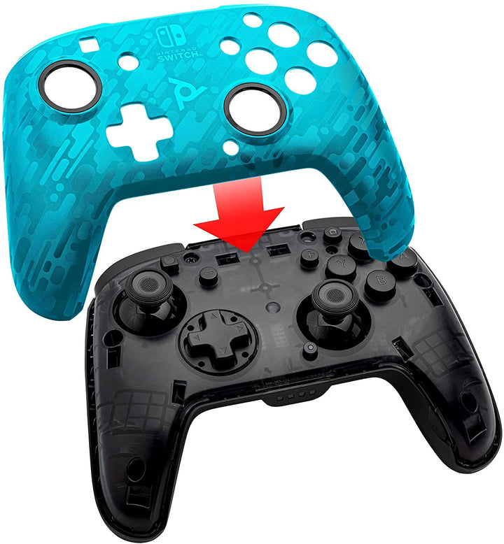 Controller Pdp Faceoff Deluxe+ Interruttore wireless audio Camo Blue