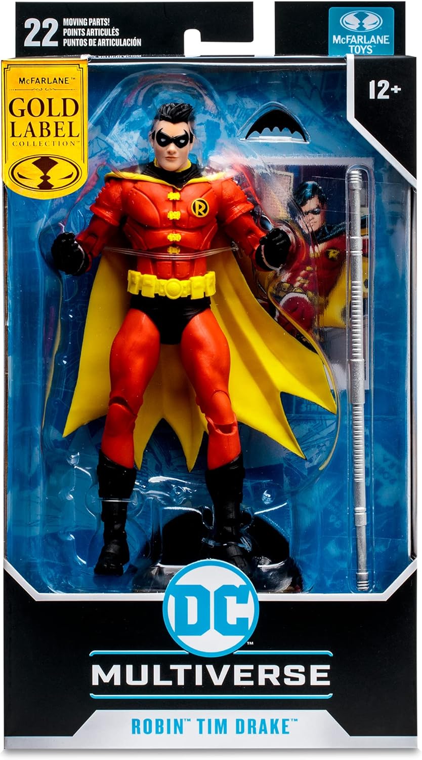 Robin Tim Drake (Red Suit Variant) Action Figure - DC Multiverse Gold Label 7” Scale Collectible