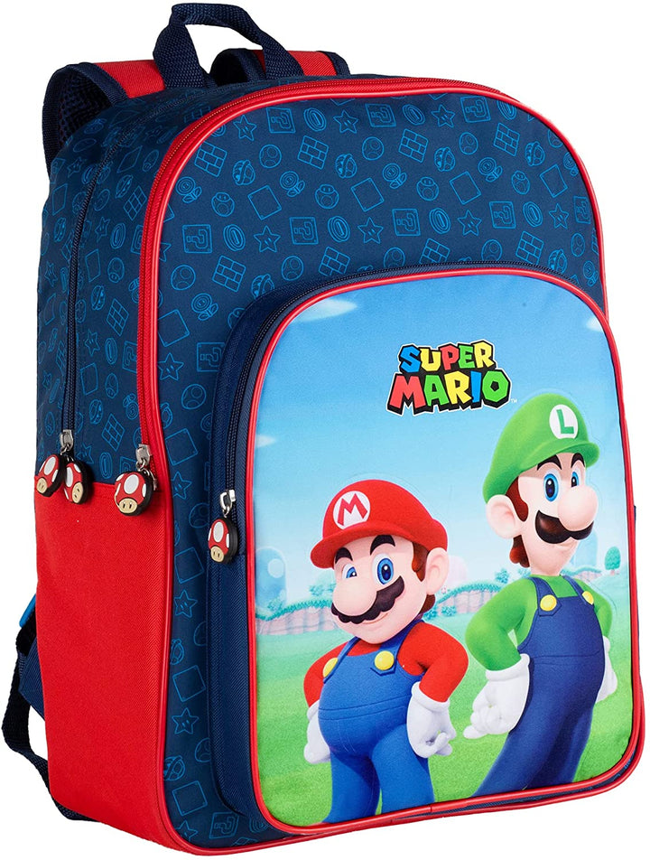 Toybags Rucksack anpassbar an Super Mario und Luichi.31 x 42 x 15 cm, mehrfarbig (T434-830)