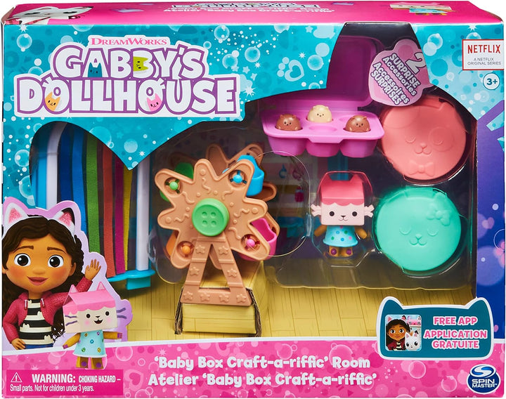 Gabby's Dollhouse, Baby Box Craft-A-Riffic Zimmer mit Baby Box Katzenfigur, Zugang